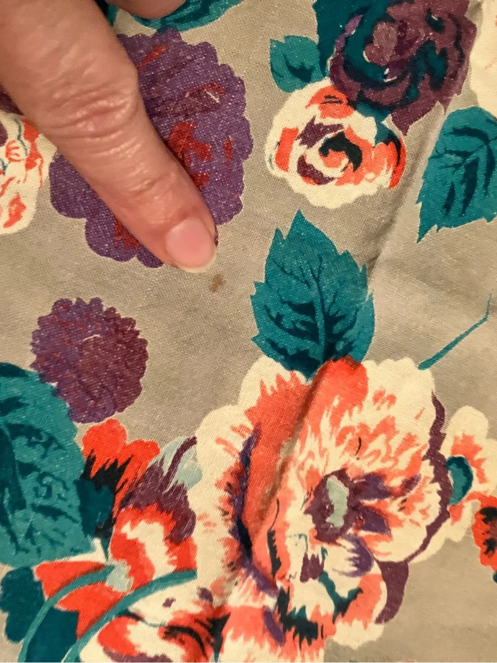 Set of Four Vintage Floral Napkins